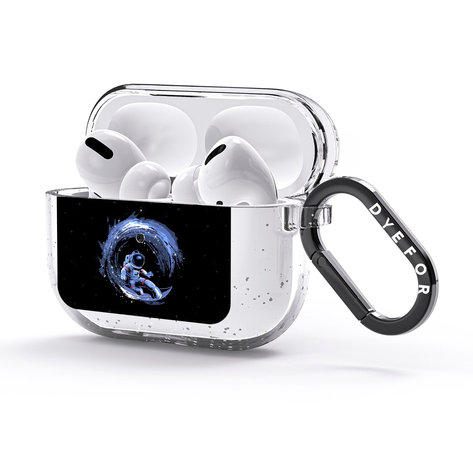 Surfing Astronaut AirPods Glitter Case 3rd Gen Side Image