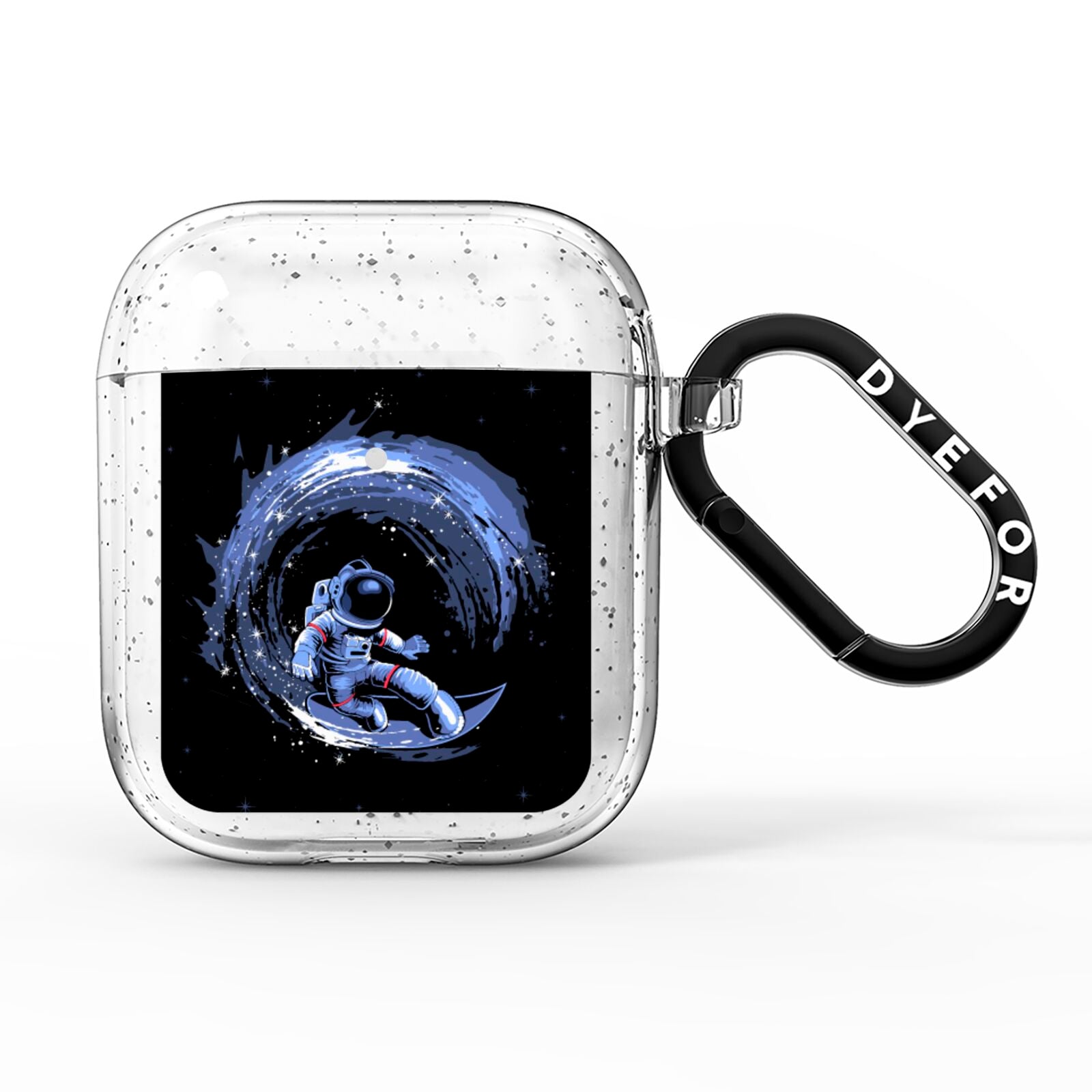 Surfing Astronaut AirPods Glitter Case