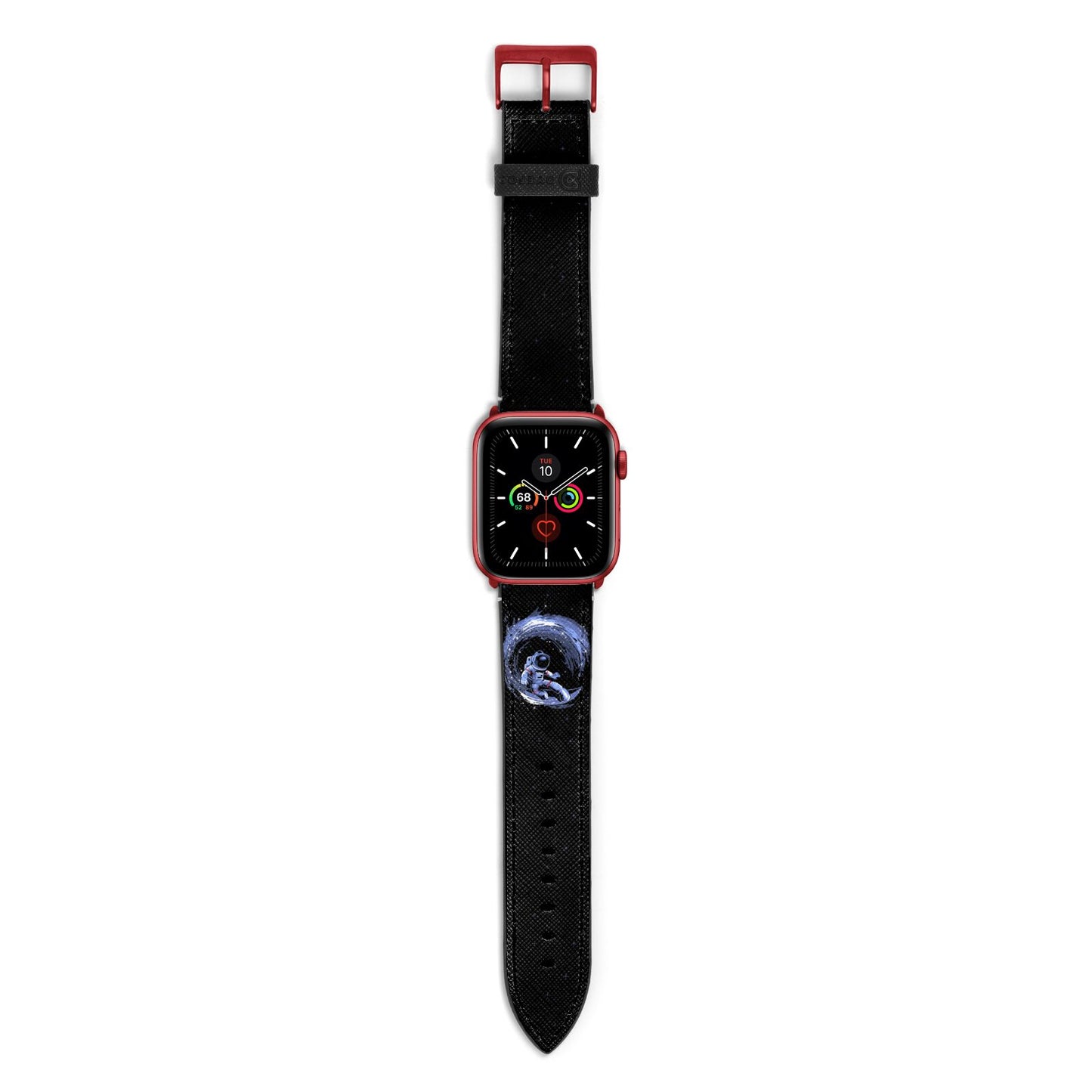 Surfing Astronaut Apple Watch Strap with Red Hardware