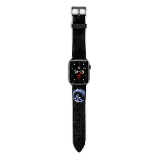 Surfing Astronaut Apple Watch Strap with Space Grey Hardware
