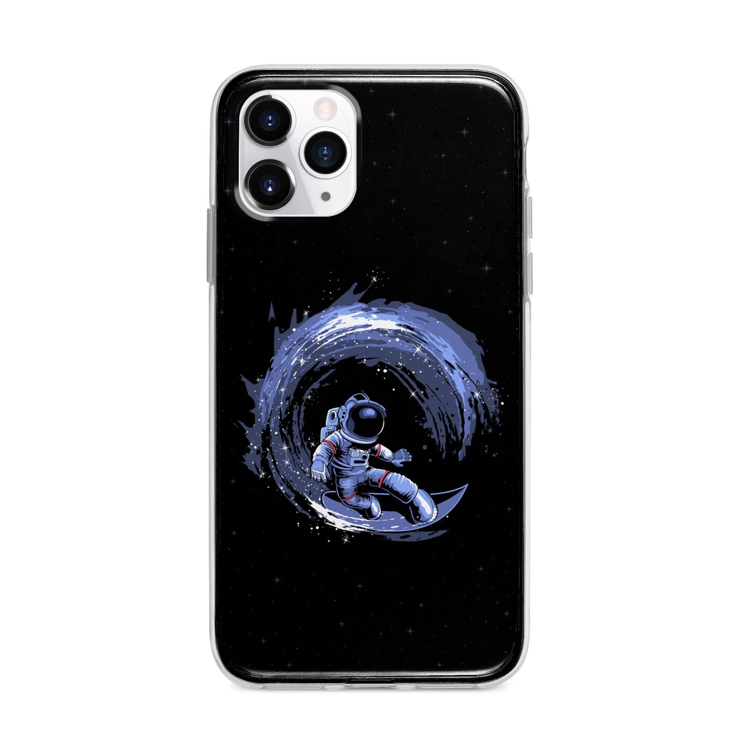 Surfing Astronaut Apple iPhone 11 Pro in Silver with Bumper Case