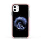 Surfing Astronaut Apple iPhone 11 in White with Pink Impact Case