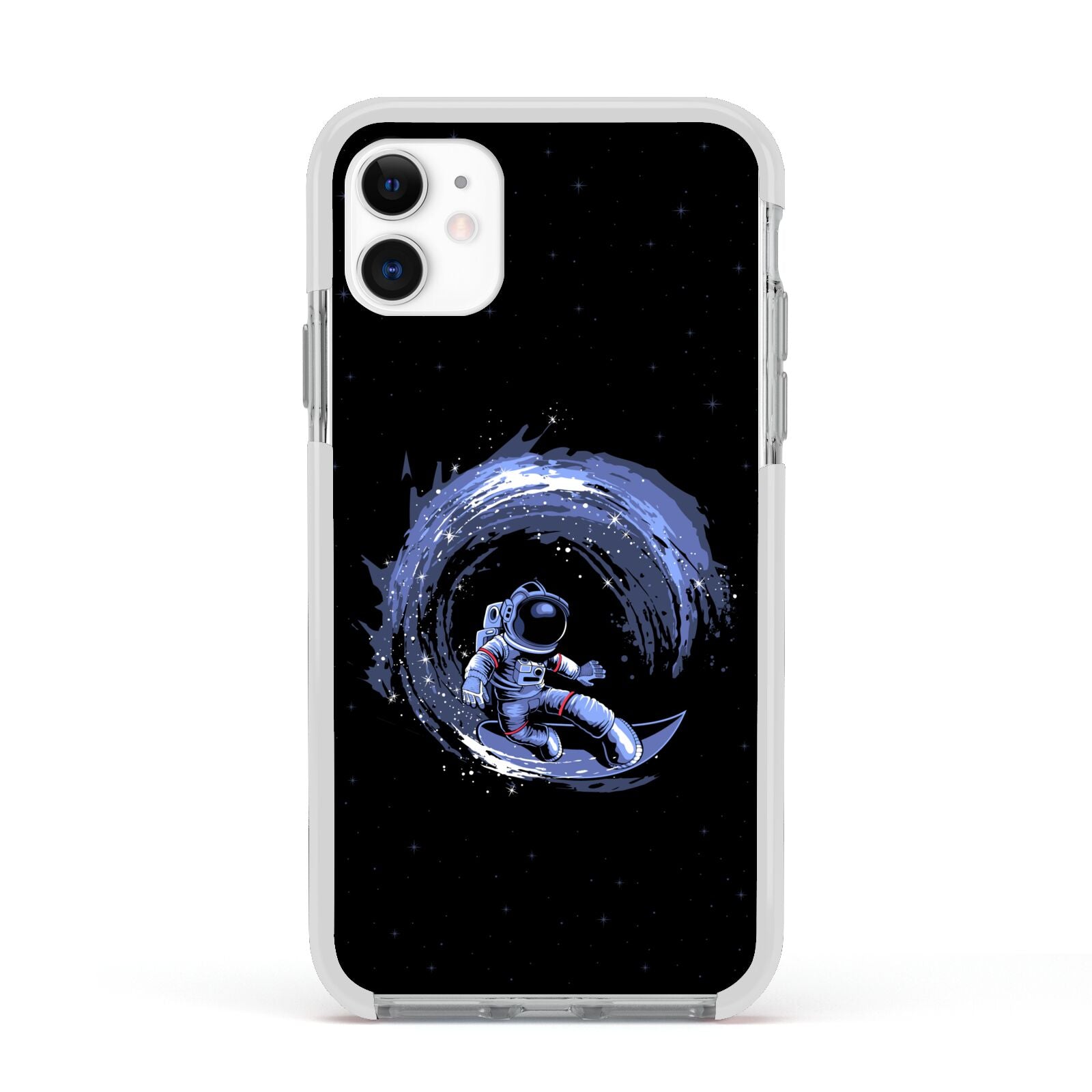 Surfing Astronaut Apple iPhone 11 in White with White Impact Case