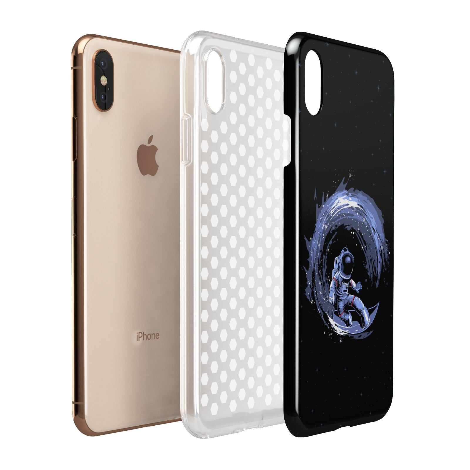 Surfing Astronaut Apple iPhone Xs Max 3D Tough Case Expanded View