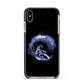 Surfing Astronaut Apple iPhone Xs Max Impact Case Black Edge on Gold Phone