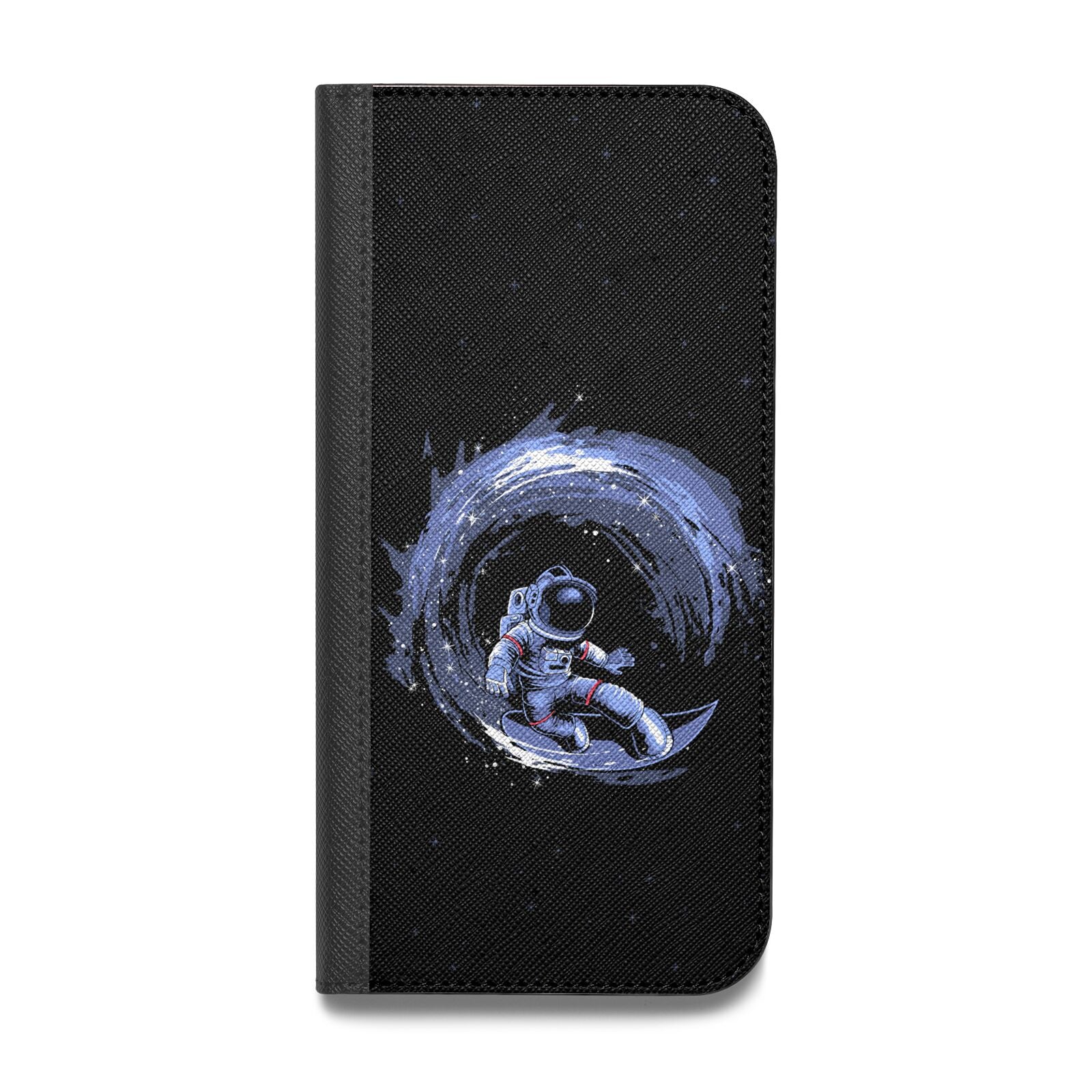 Surfing Astronaut Vegan Leather Flip Samsung Case