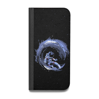 Surfing Astronaut Vegan Leather Flip iPhone Case