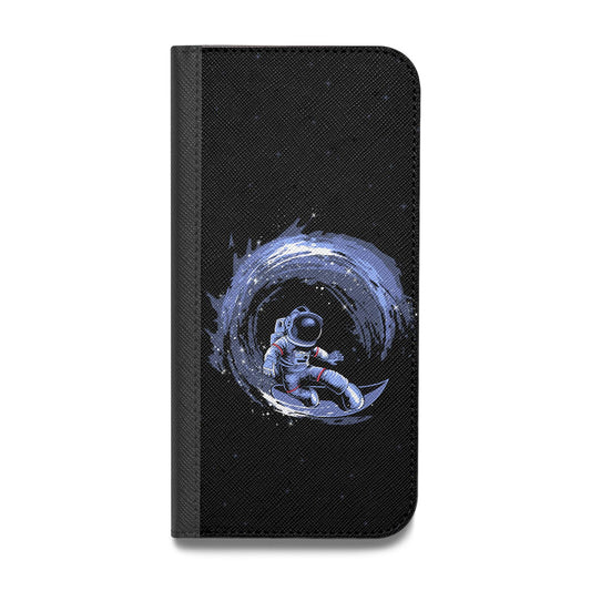 Surfing Astronaut Vegan Leather Flip iPhone Case