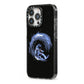 Surfing Astronaut iPhone 13 Pro Black Impact Case Side Angle on Silver phone