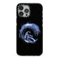 Surfing Astronaut iPhone 13 Pro Max Black Impact Case on Silver phone