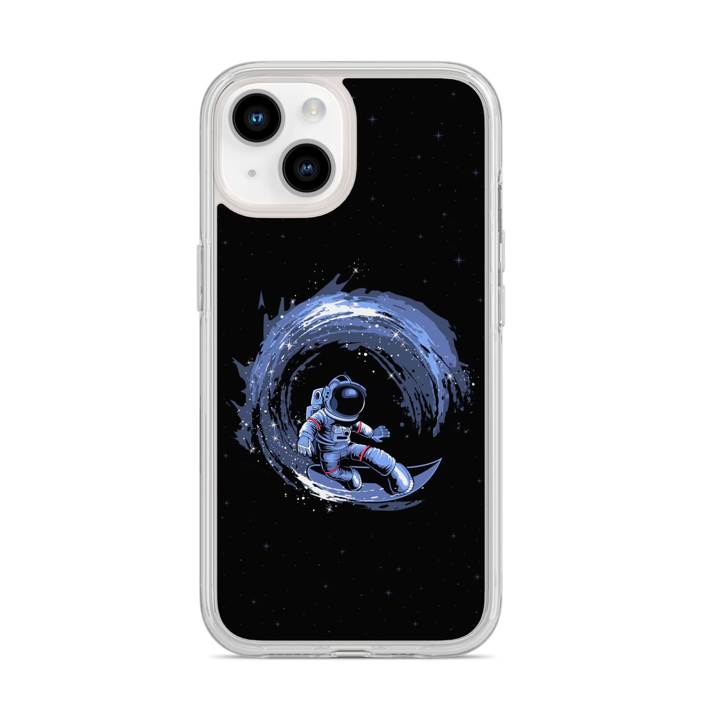 Surfing Astronaut iPhone 14 Clear Tough Case Starlight