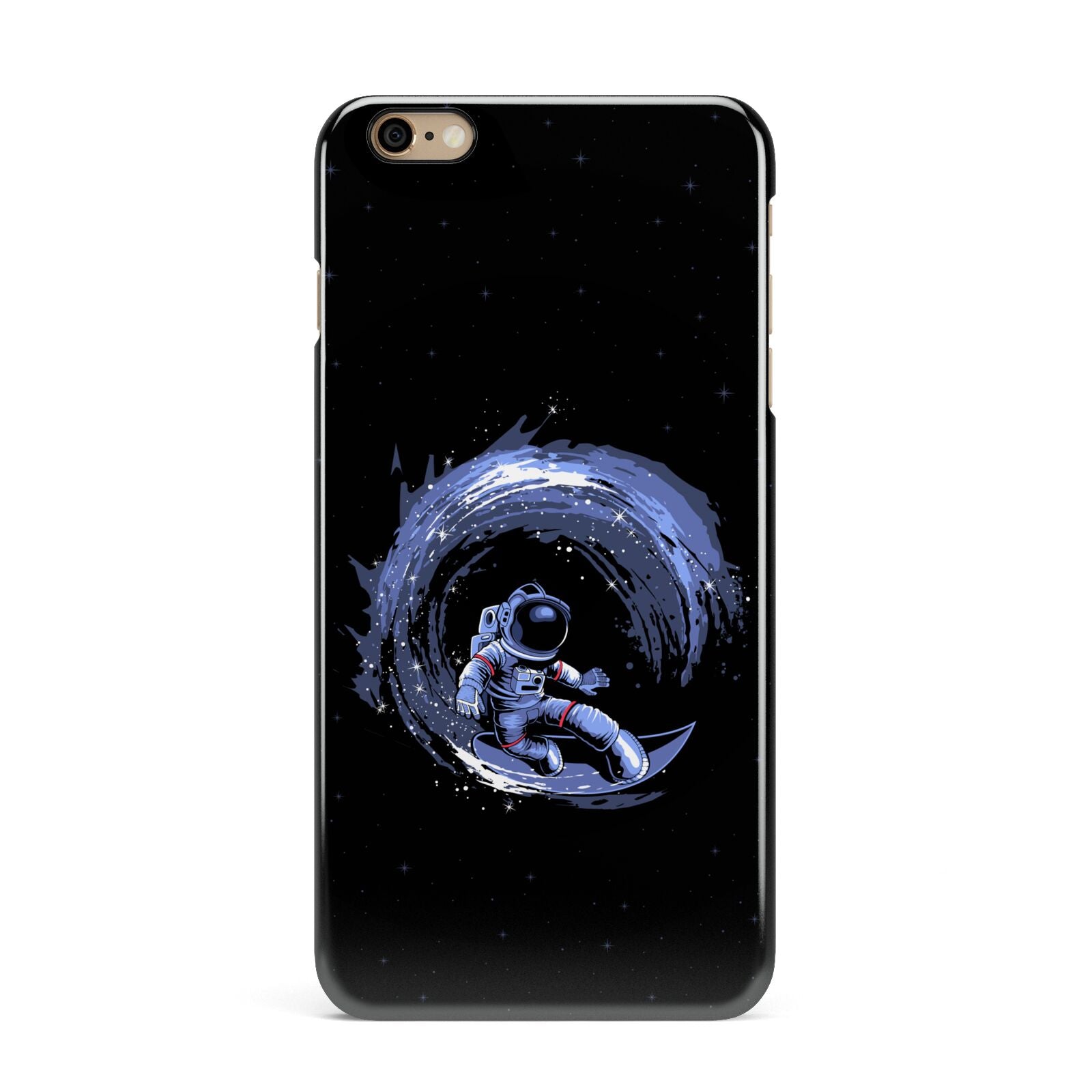 Surfing Astronaut iPhone 6 Plus 3D Snap Case on Gold Phone