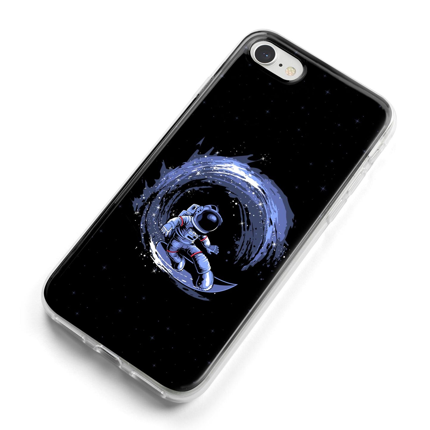 Surfing Astronaut iPhone 8 Bumper Case on Silver iPhone Alternative Image