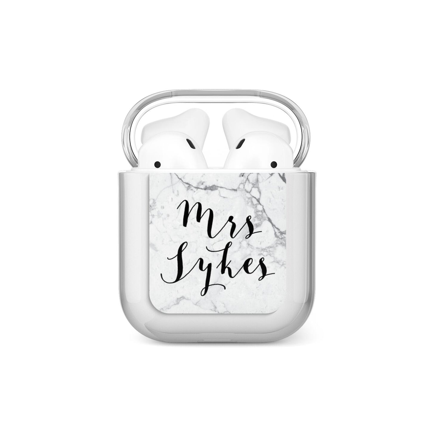 Surname Personalised Marble AirPods Case