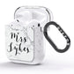 Surname Personalised Marble AirPods Glitter Case Side Image