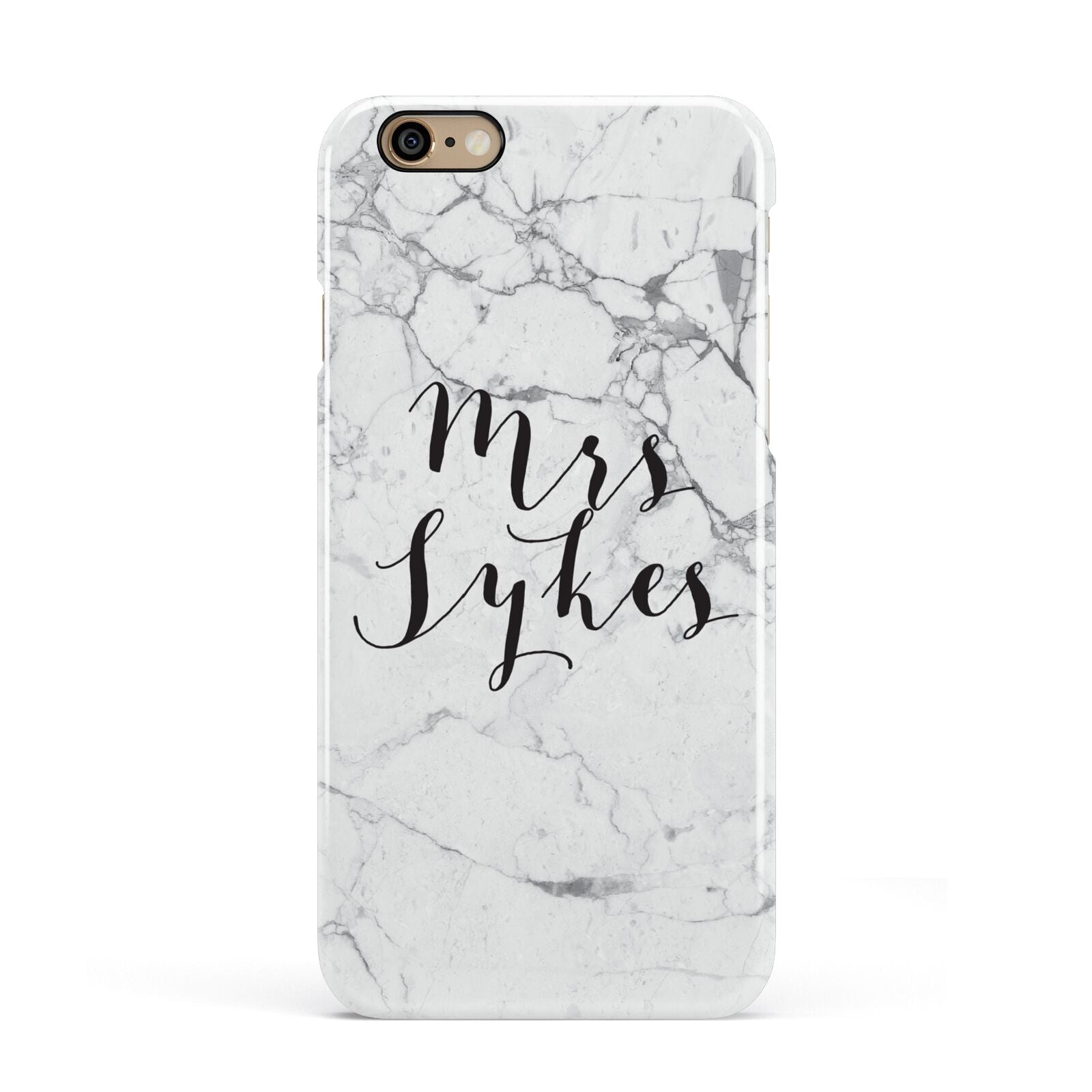 Surname Personalised Marble Apple iPhone 6 3D Snap Case