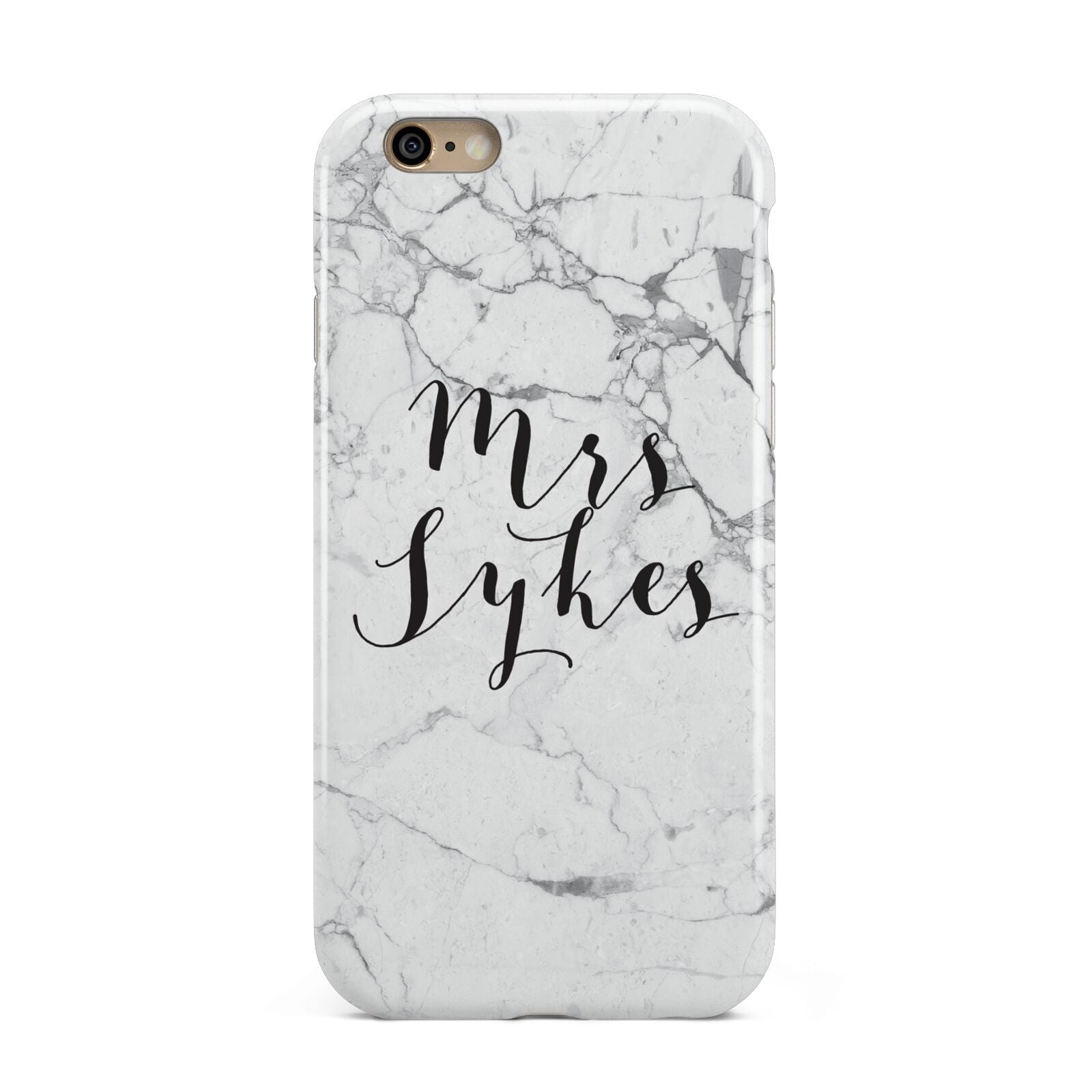 Surname Personalised Marble Apple iPhone 6 3D Tough Case