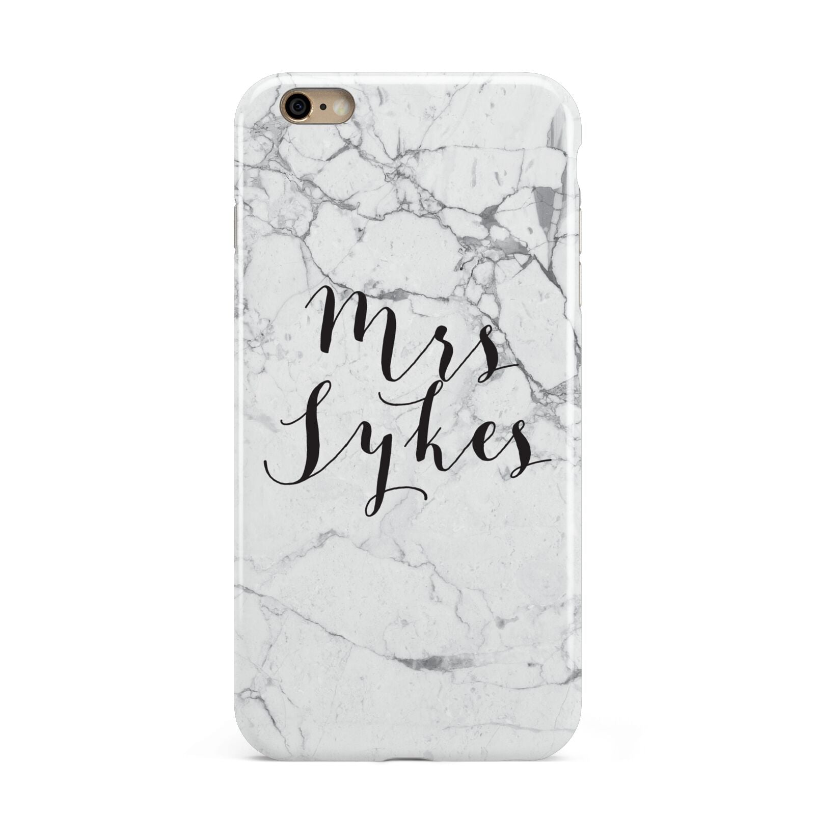 Surname Personalised Marble Apple iPhone 6 Plus 3D Tough Case