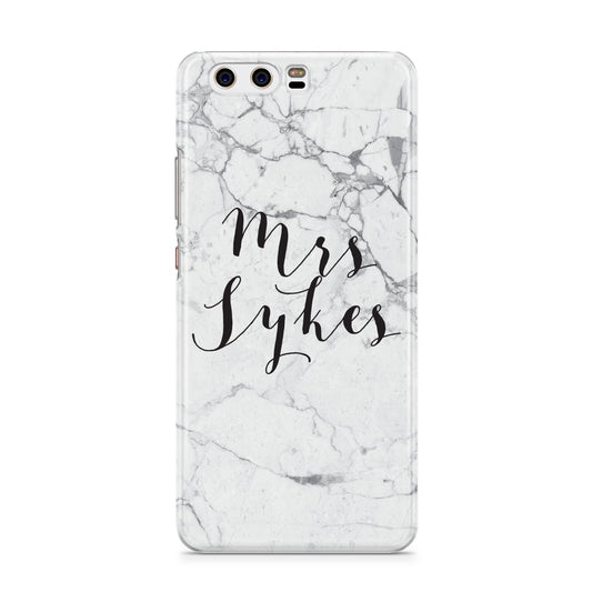 Surname Personalised Marble Huawei P10 Phone Case