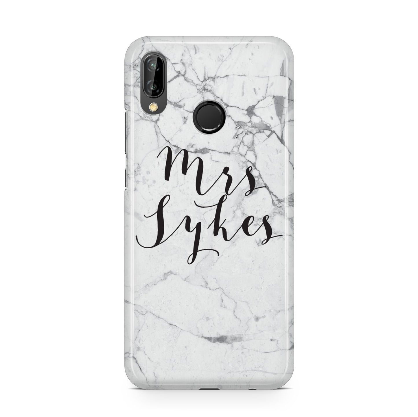 Surname Personalised Marble Huawei P20 Lite Phone Case