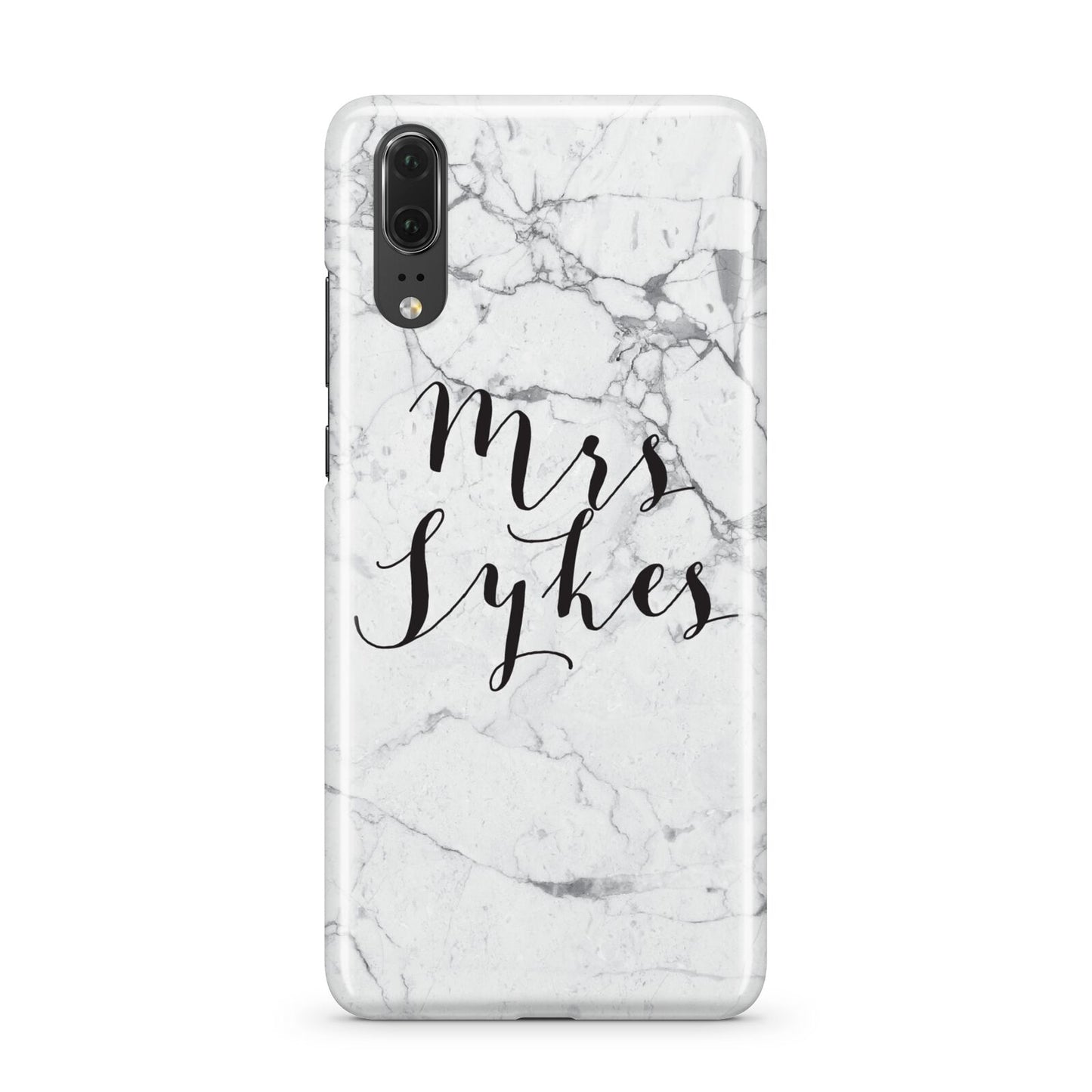 Surname Personalised Marble Huawei P20 Phone Case