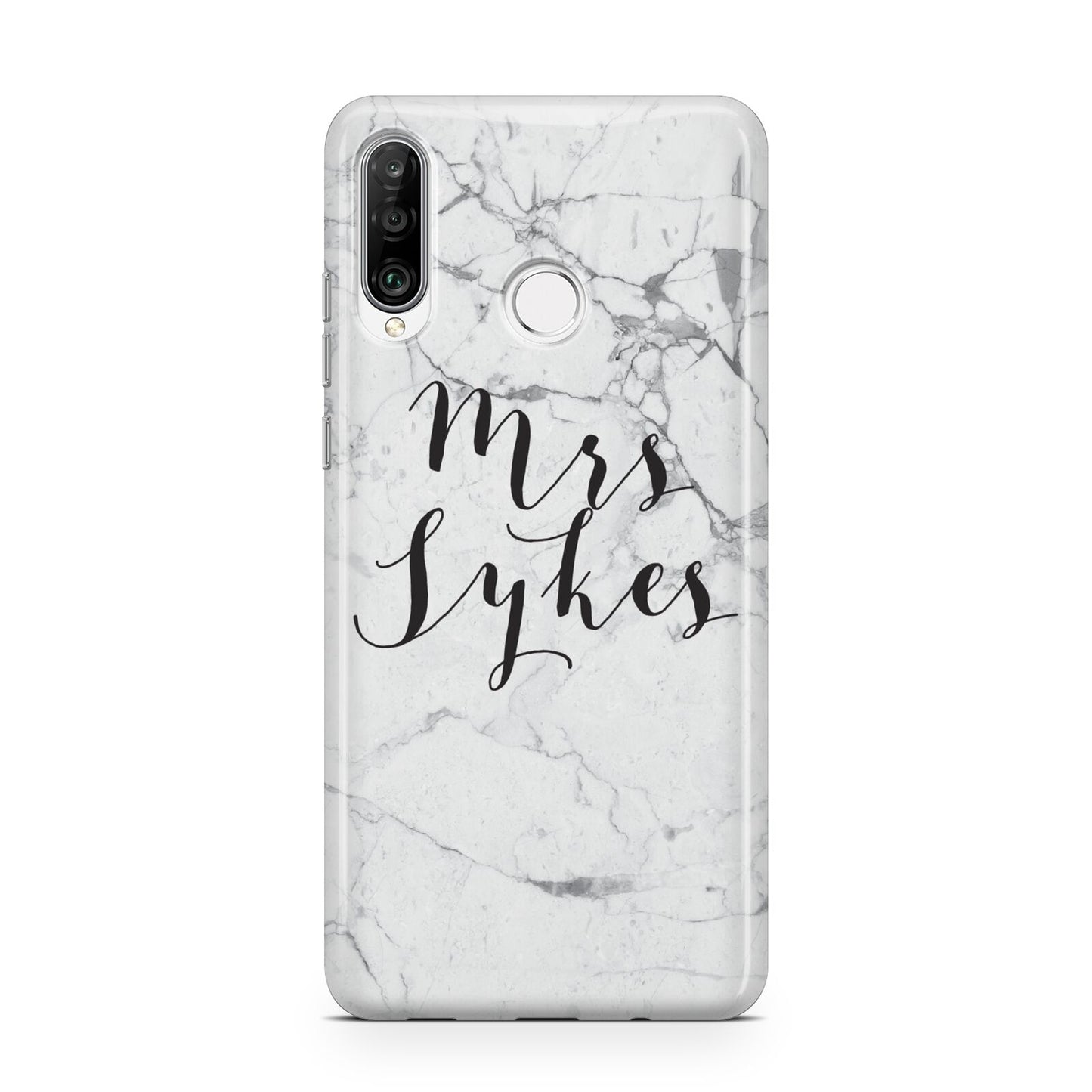 Surname Personalised Marble Huawei P30 Lite Phone Case