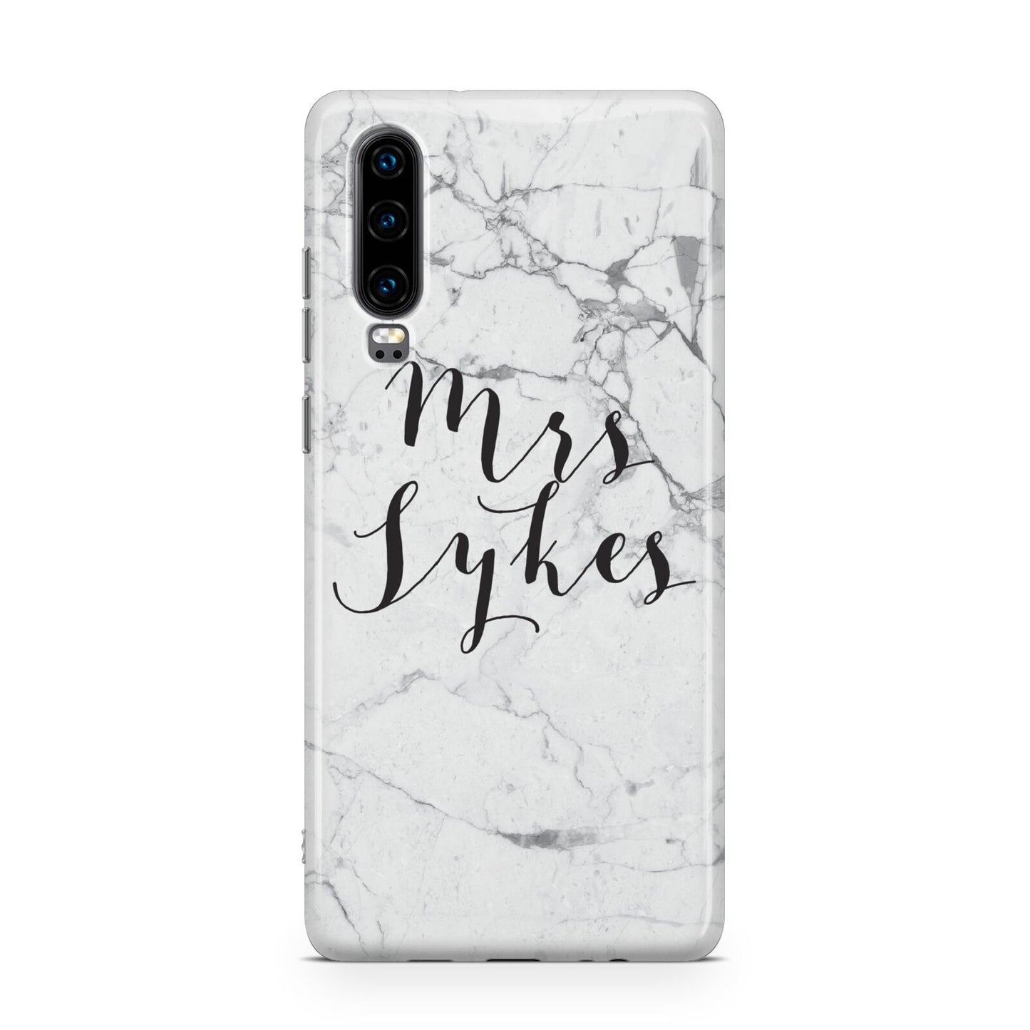 Surname Personalised Marble Huawei P30 Phone Case