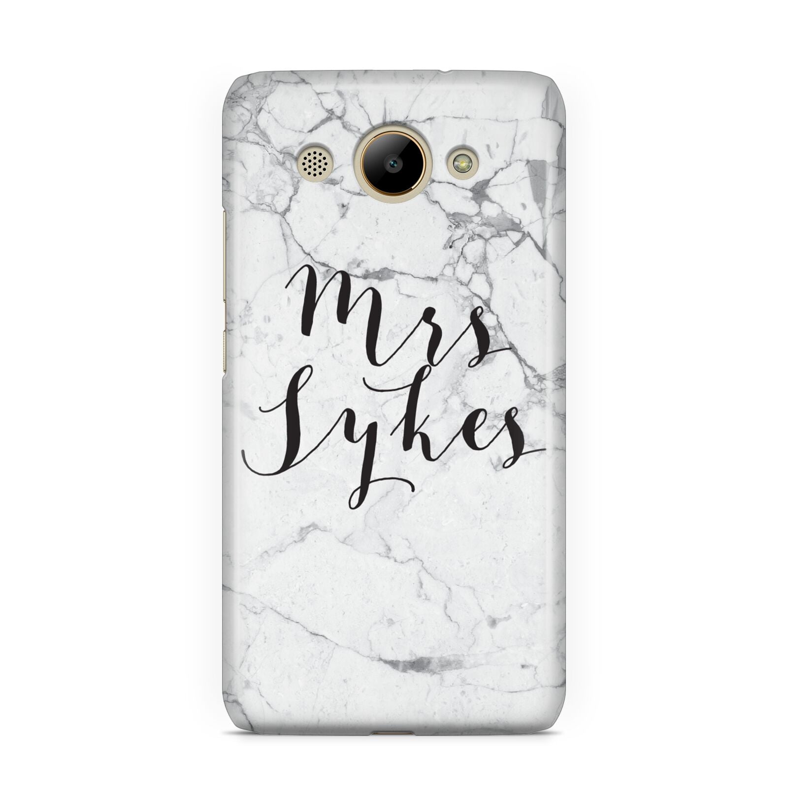 Surname Personalised Marble Huawei Y3 2017