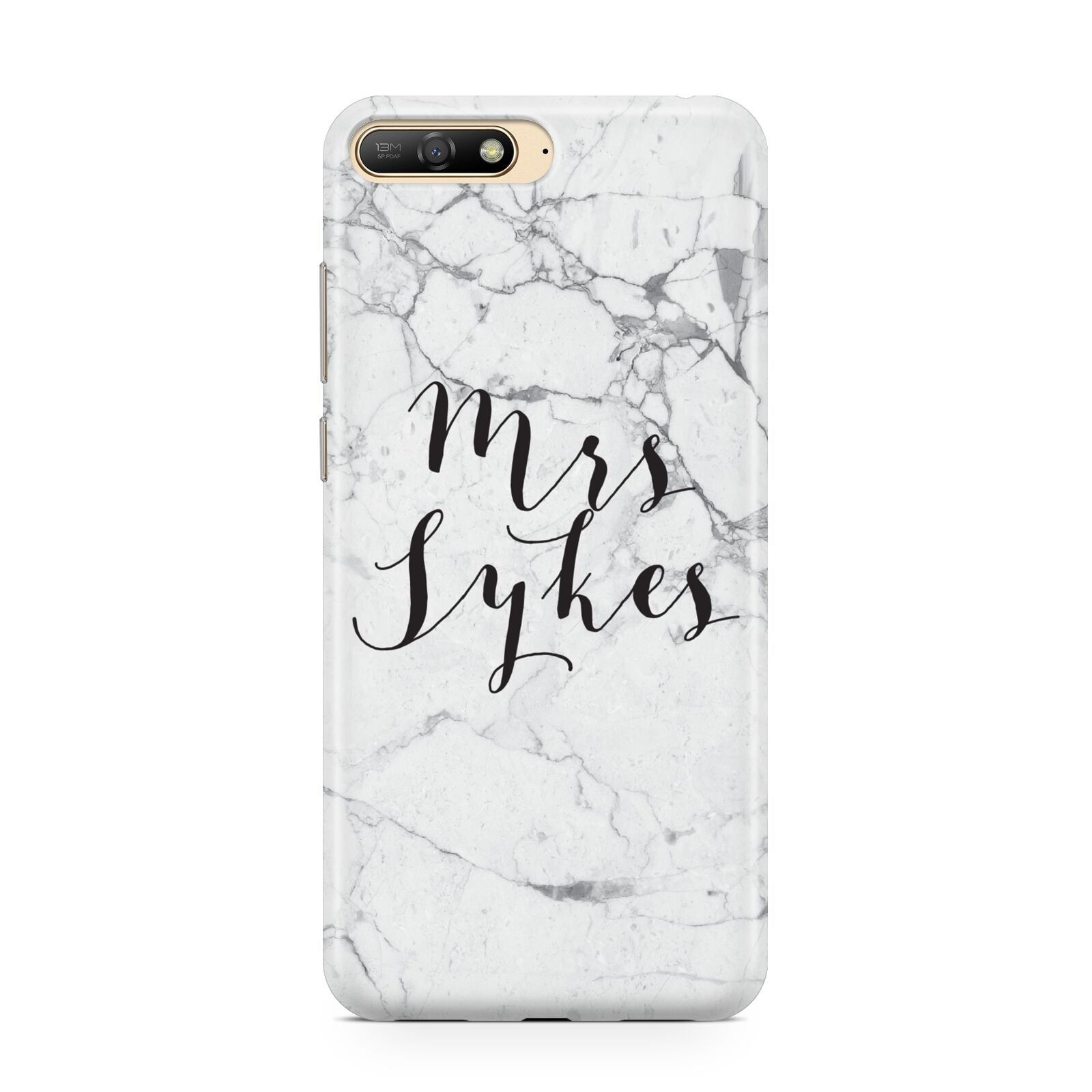 Surname Personalised Marble Huawei Y6 2018