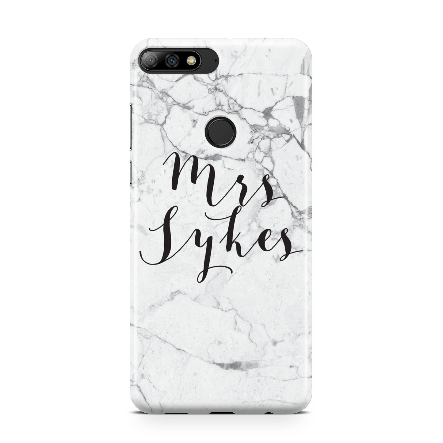 Surname Personalised Marble Huawei Y7 2018