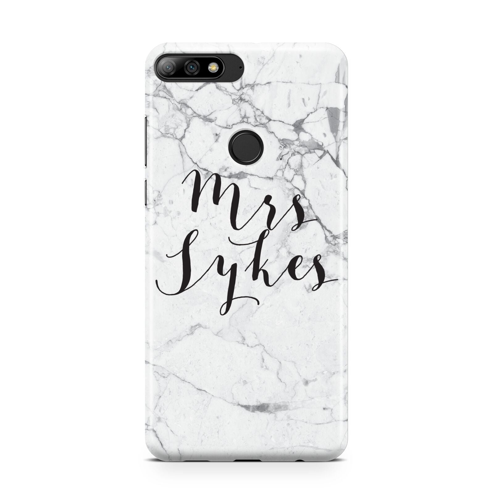 Surname Personalised Marble Huawei Y7 2018