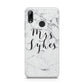 Surname Personalised Marble Huawei Y7 2019