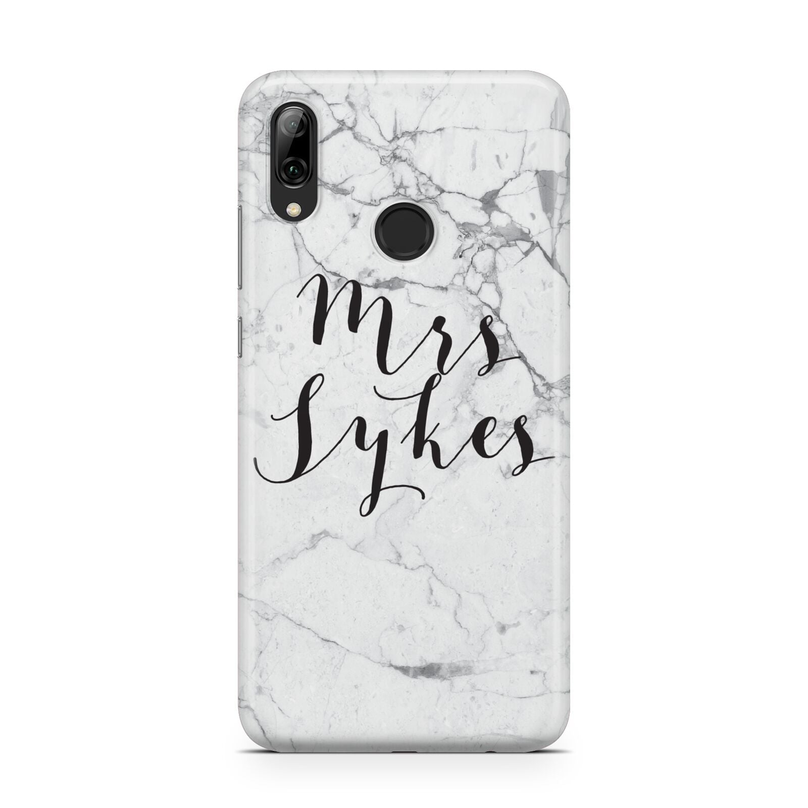 Surname Personalised Marble Huawei Y7 2019
