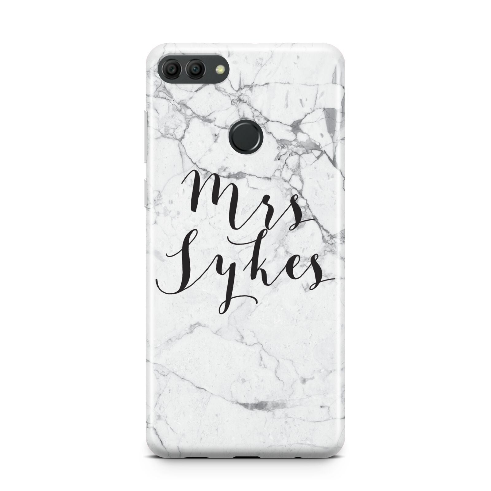 Surname Personalised Marble Huawei Y9 2018