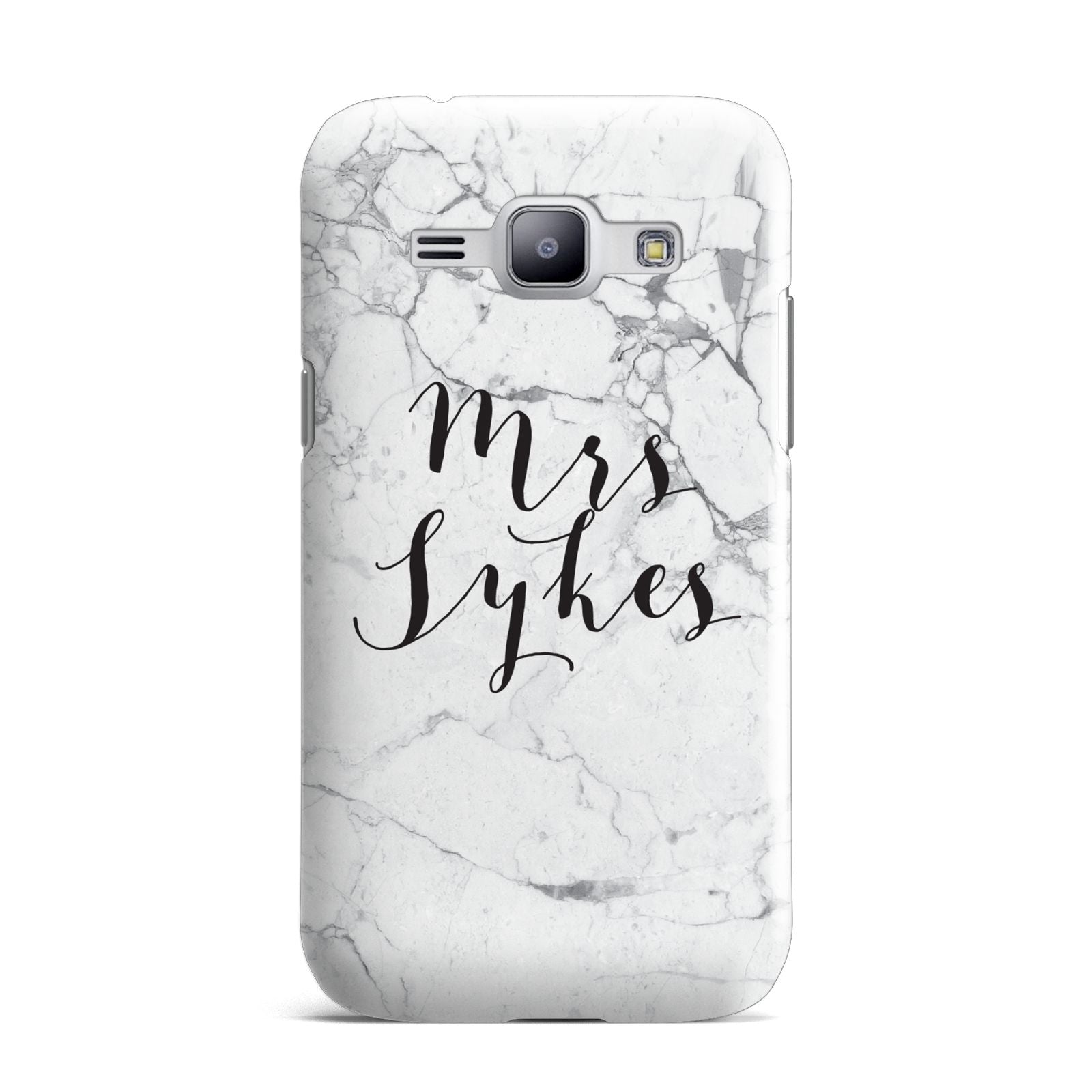 Surname Personalised Marble Samsung Galaxy J1 2015 Case