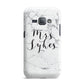 Surname Personalised Marble Samsung Galaxy J1 2016 Case