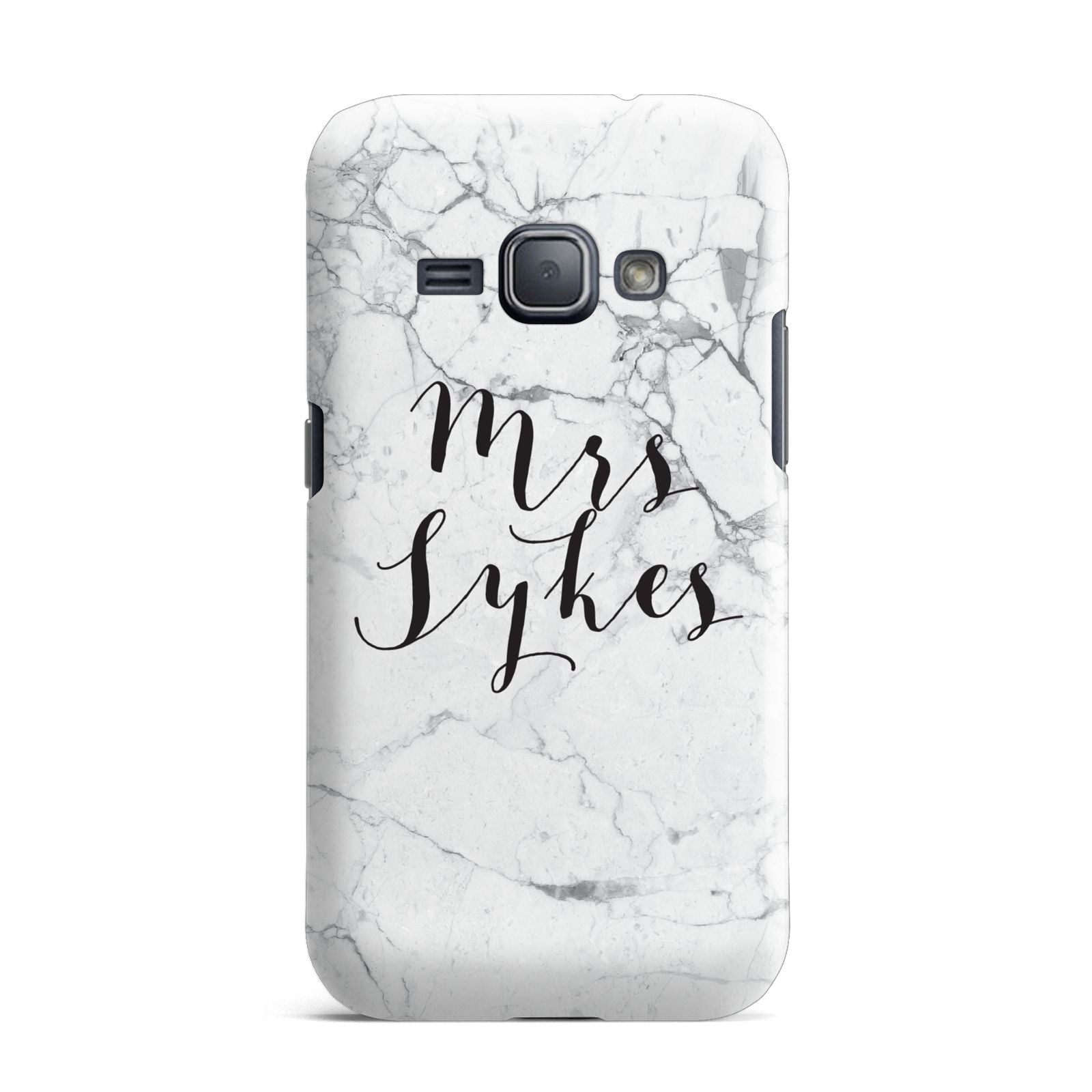 Surname Personalised Marble Samsung Galaxy J1 2016 Case