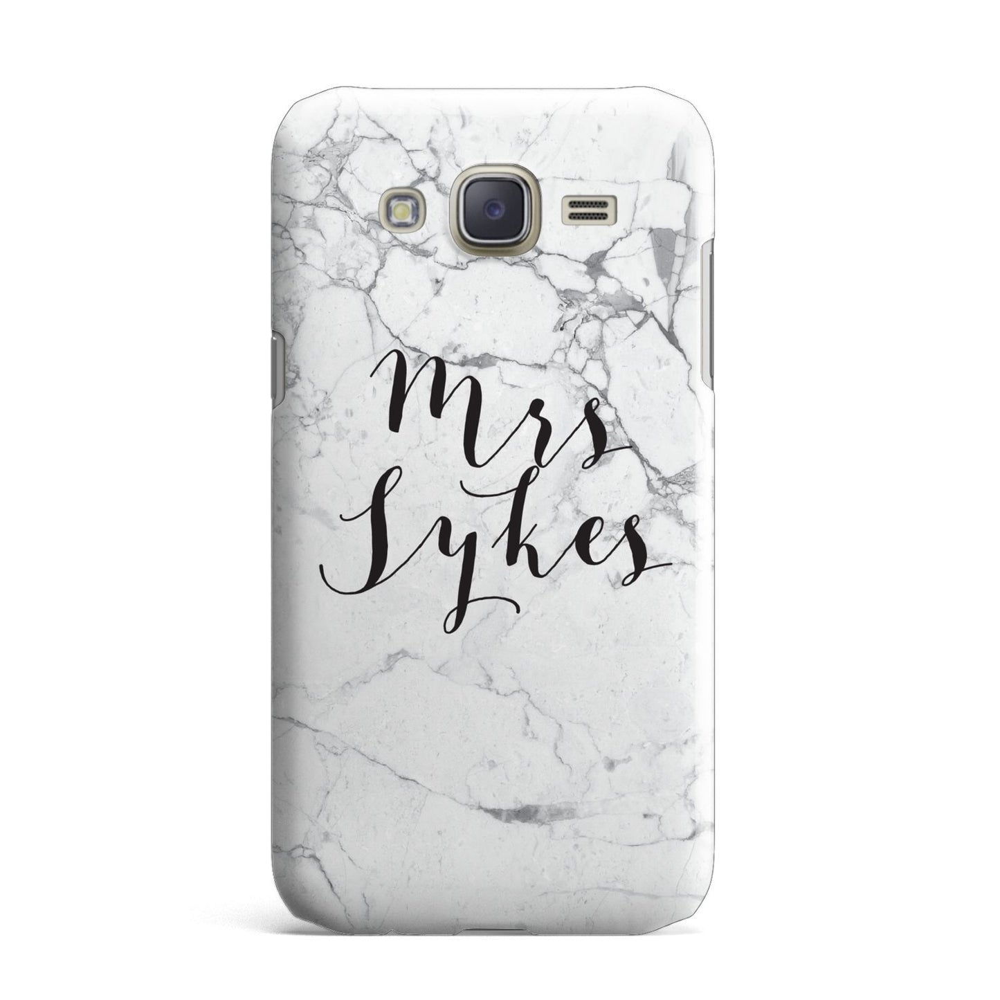 Surname Personalised Marble Samsung Galaxy J7 Case