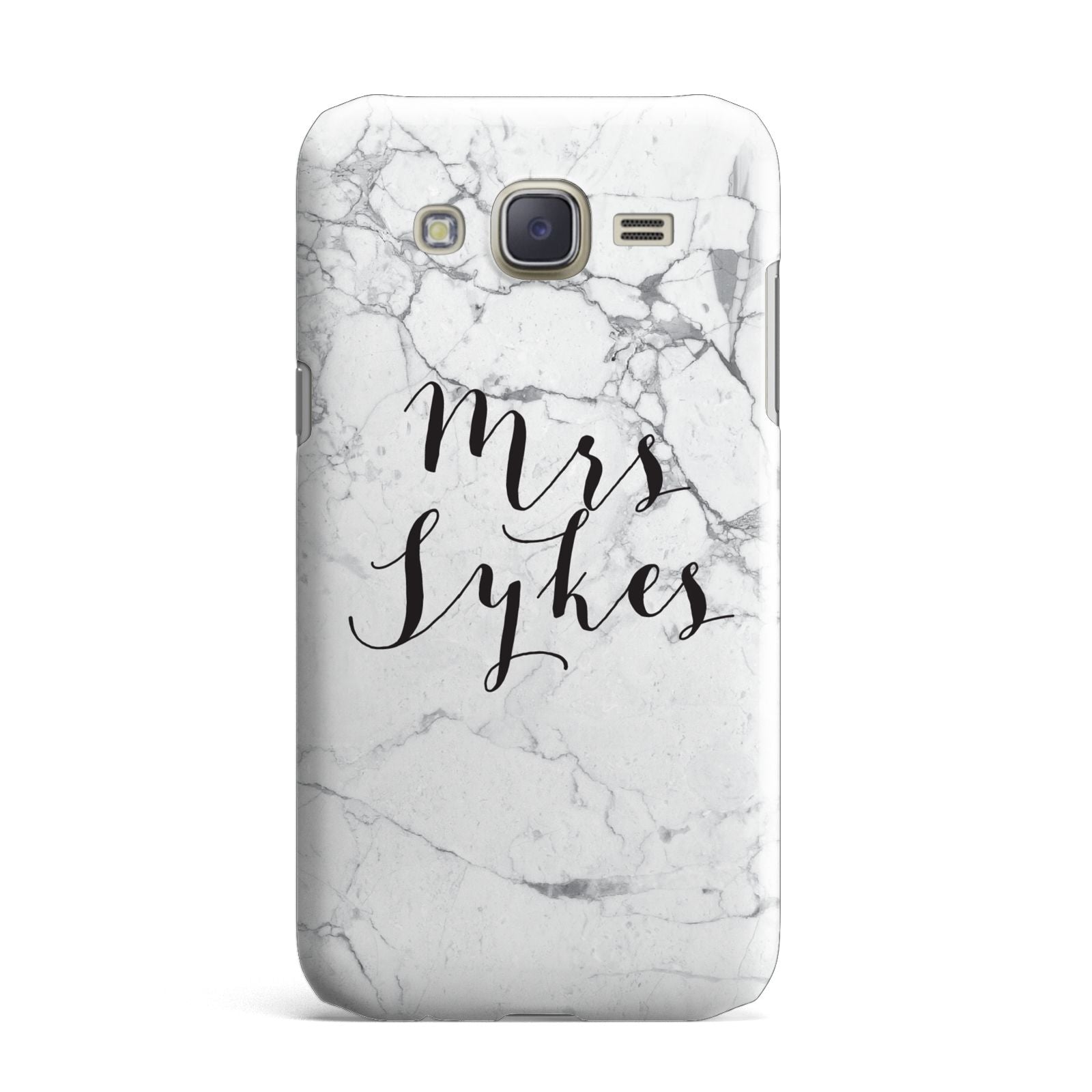 Surname Personalised Marble Samsung Galaxy J7 Case