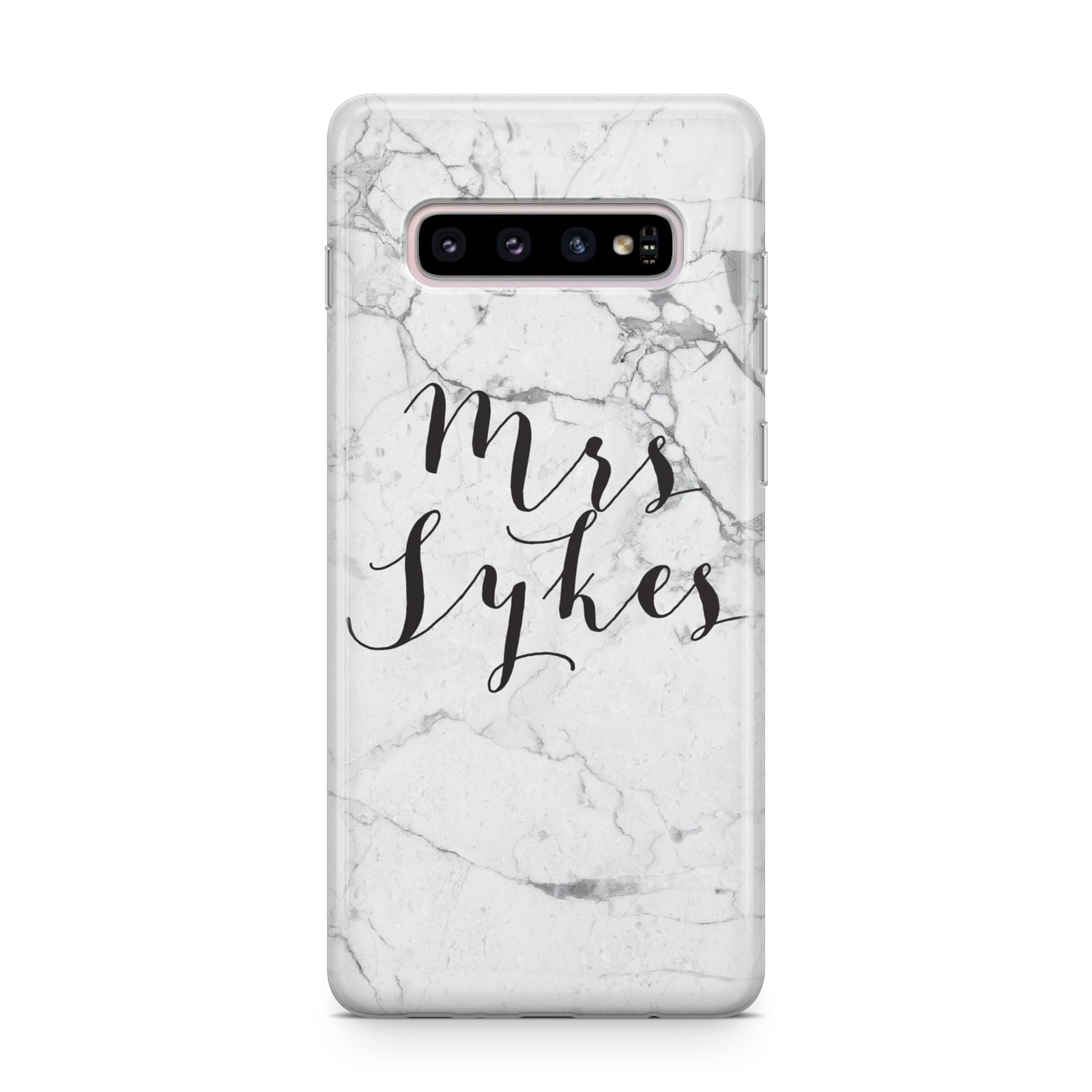 Surname Personalised Marble Samsung Galaxy S10 Plus Case
