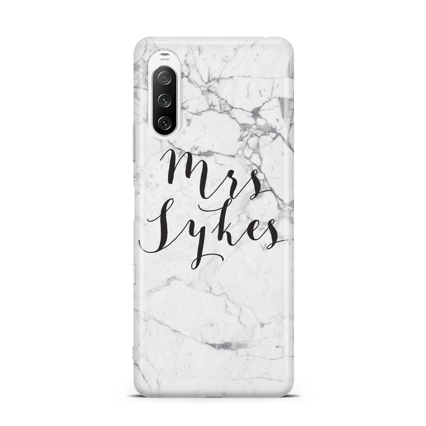 Surname Personalised Marble Sony Xperia 10 III Case