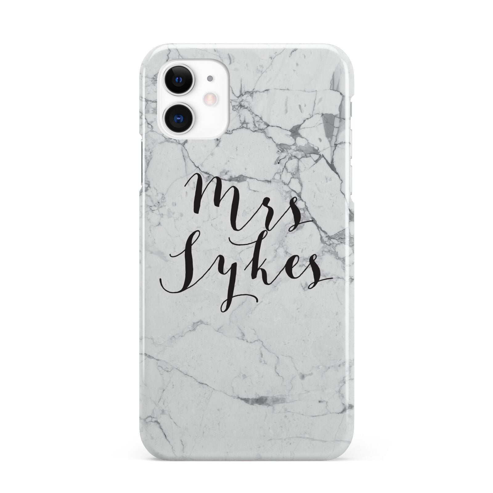 Surname Personalised Marble iPhone 11 3D Snap Case