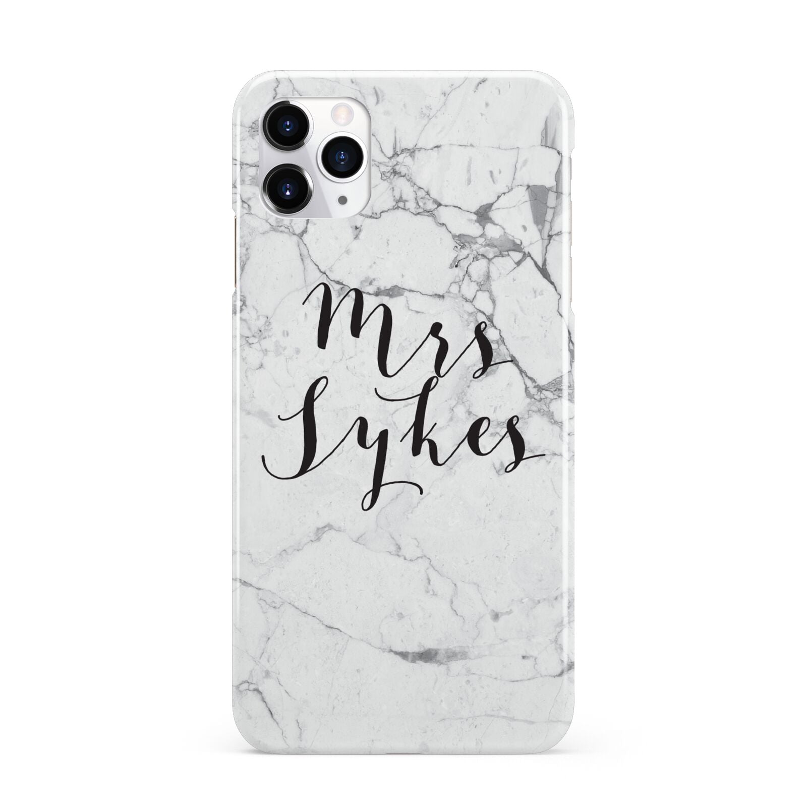 Surname Personalised Marble iPhone 11 Pro Max 3D Snap Case