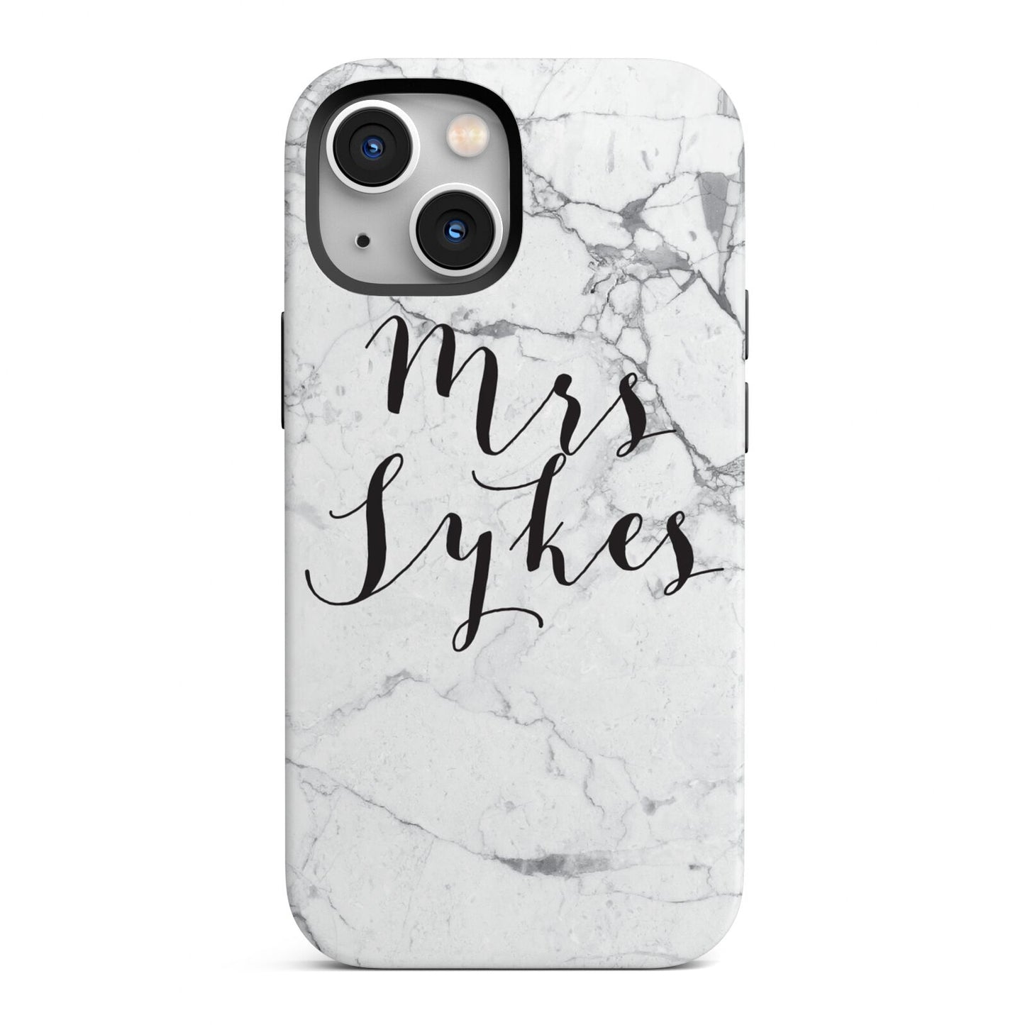 Surname Personalised Marble iPhone 13 Mini Full Wrap 3D Tough Case