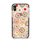 Sushi Apple iPhone Xs Impact Case Black Edge on Gold Phone