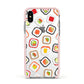 Sushi Apple iPhone Xs Impact Case Pink Edge on Silver Phone