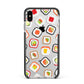 Sushi Apple iPhone Xs Max Impact Case Black Edge on Silver Phone
