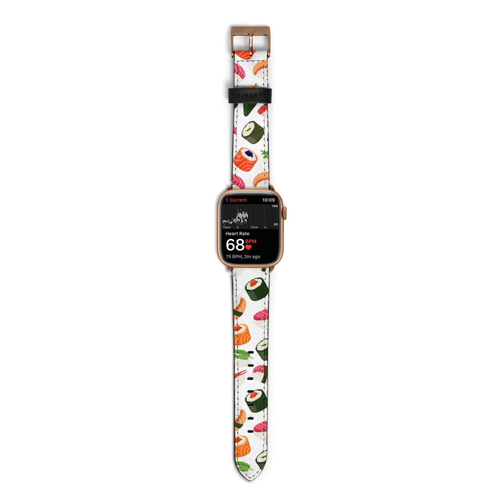 Sushi Fun Apple Watch Strap Size 38mm with Gold Hardware