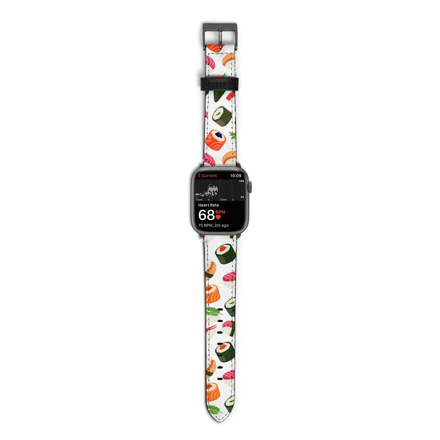 Sushi Fun Apple Watch Strap Size 38mm with Space Grey Hardware