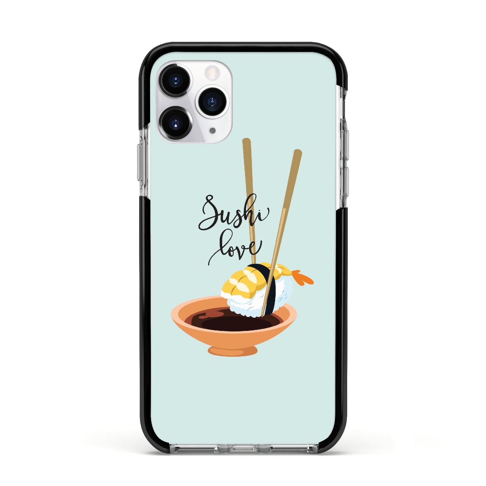 Sushi Love Apple iPhone 11 Pro in Silver with Black Impact Case